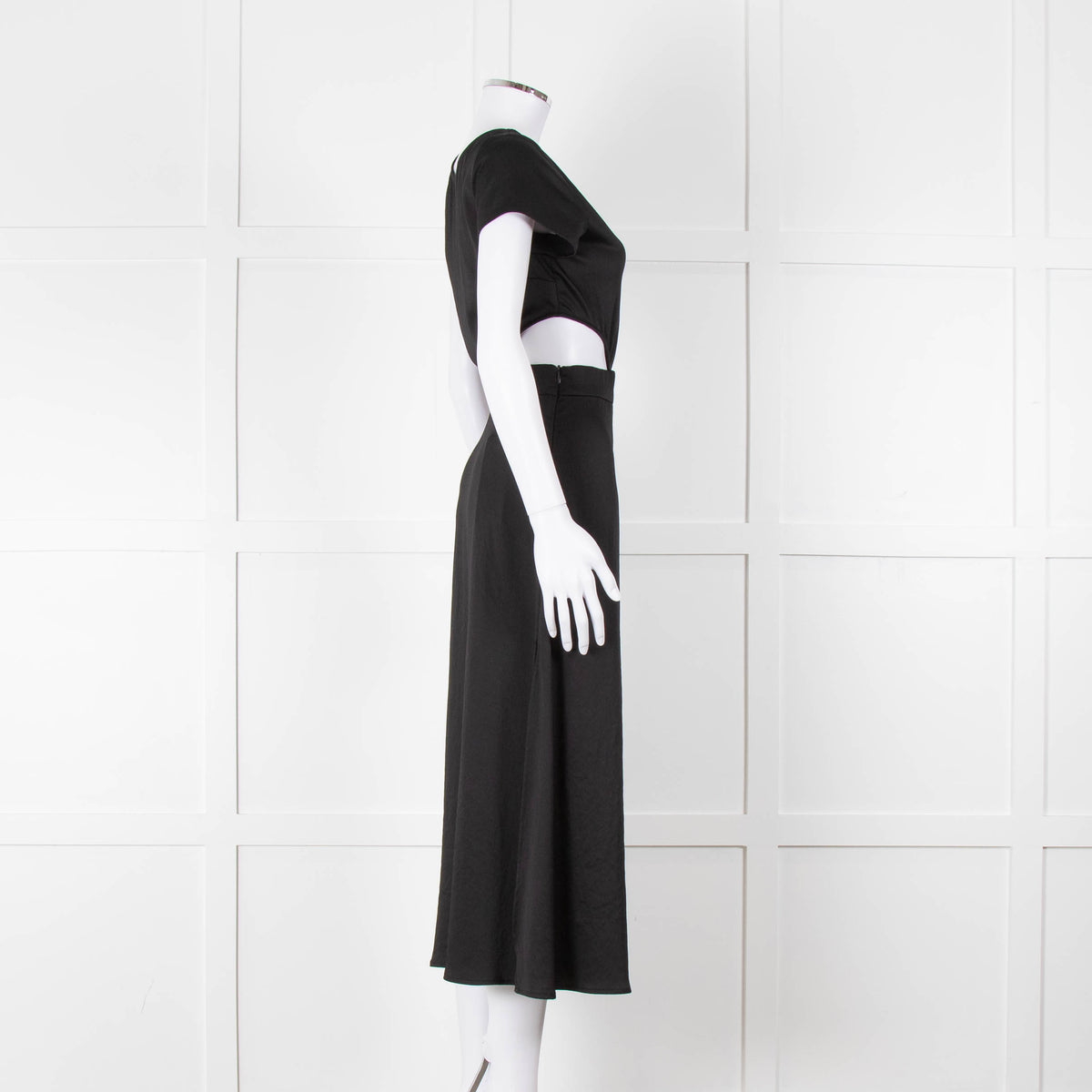 Ba & Sh Black Cut Out Short Sleeve Dress