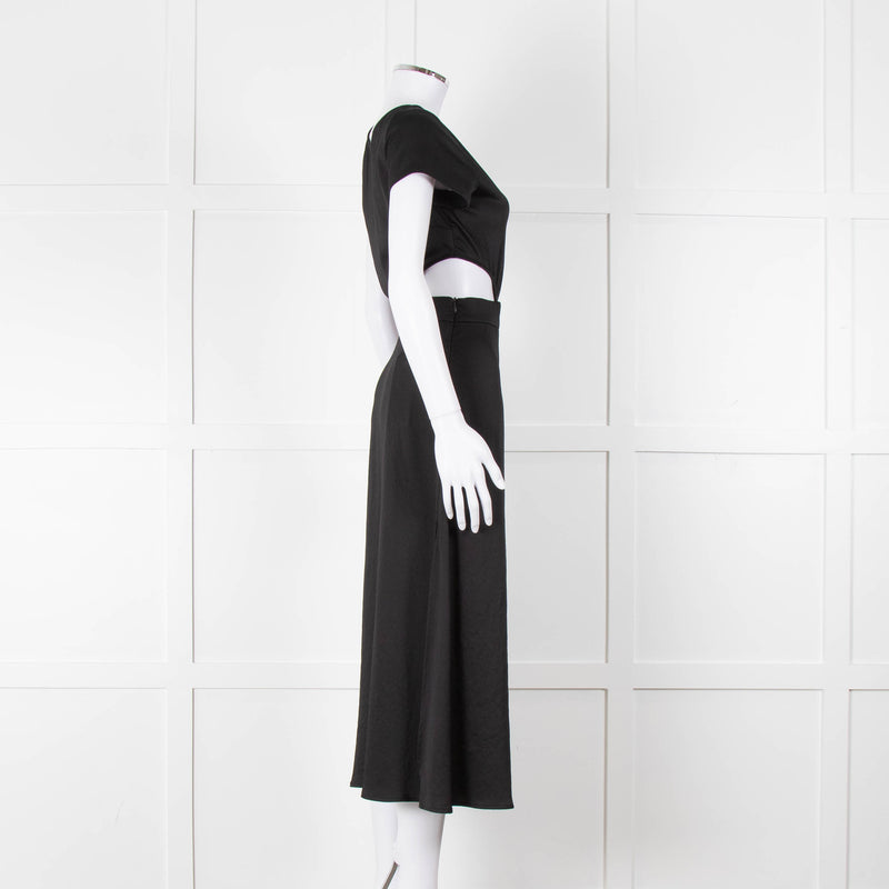 Ba & Sh Black Cut Out Short Sleeve Dress