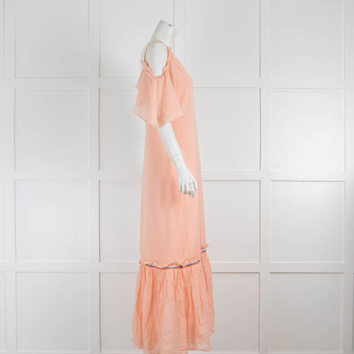 Pitusa Peach Cotton Maxi Dress