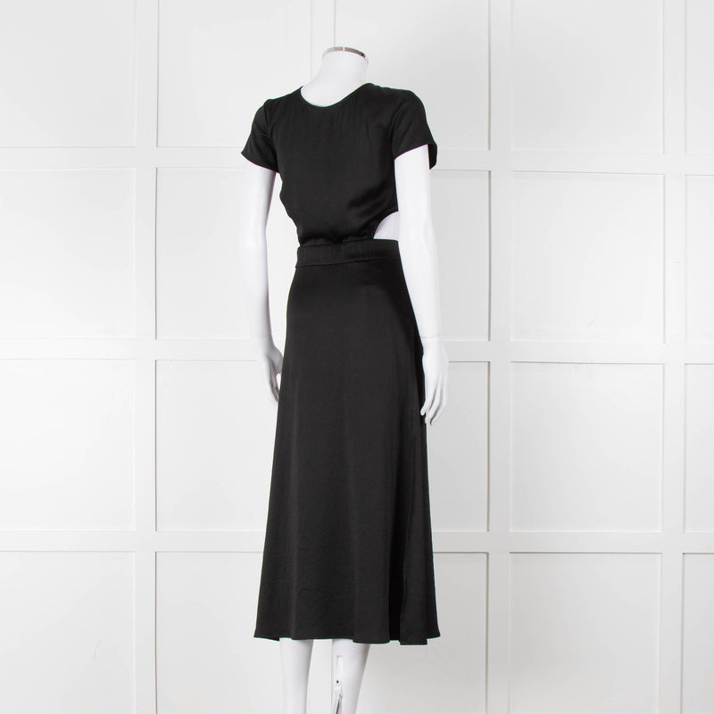 Ba & Sh Black Cut Out Short Sleeve Dress