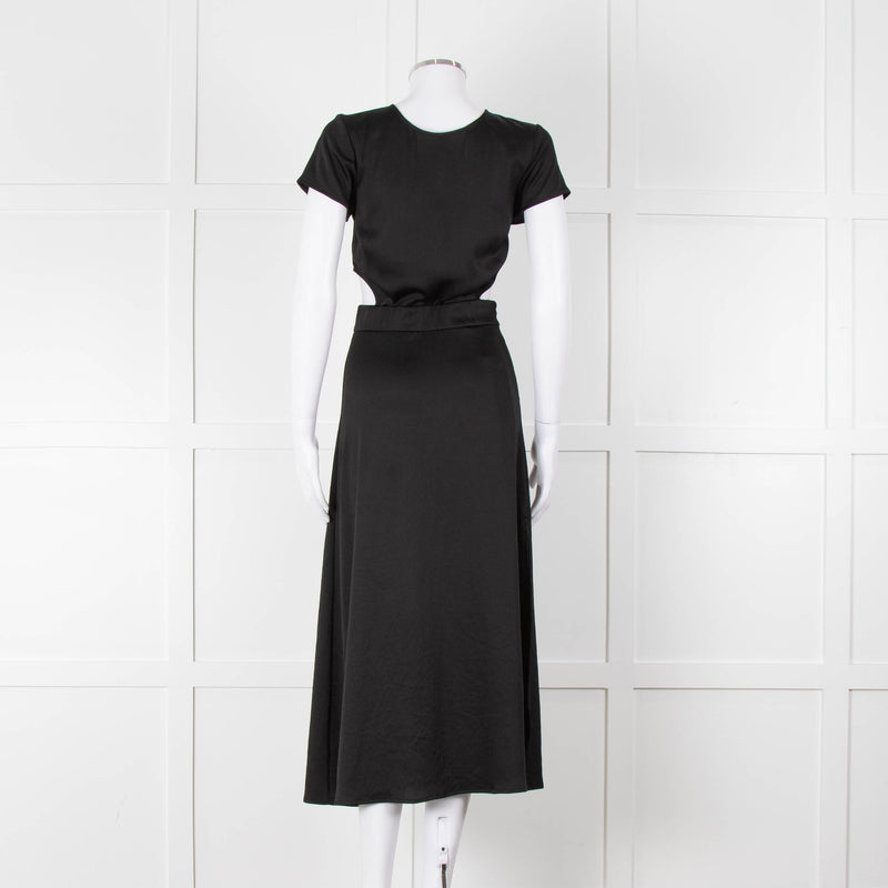 Ba & Sh Black Cut Out Short Sleeve Dress