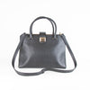 Jimmy Choo Black Marianne Grainy Leather Tote Bag