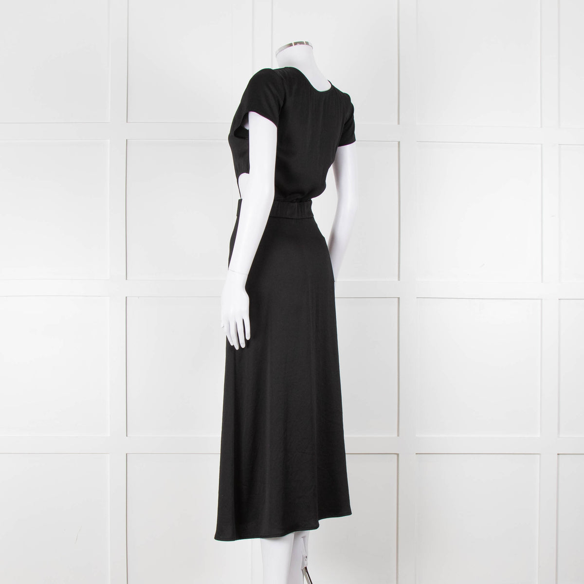 Ba & Sh Black Cut Out Short Sleeve Dress