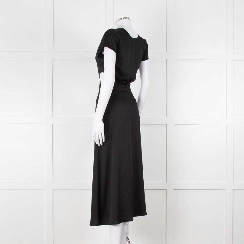 Ba & Sh Black Cut Out Short Sleeve Dress