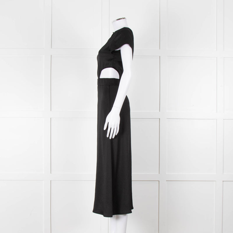 Ba & Sh Black Cut Out Short Sleeve Dress