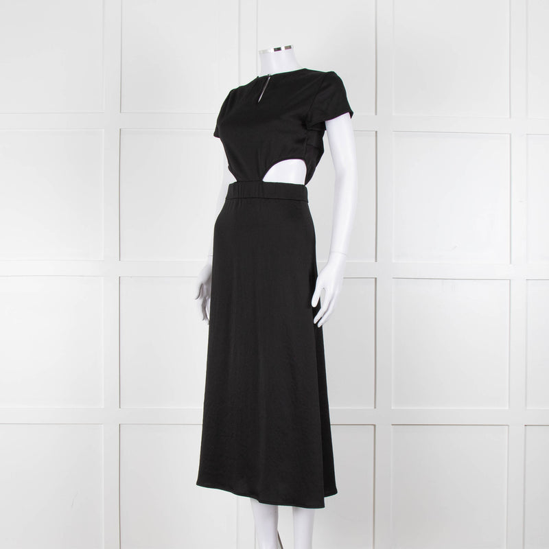Ba & Sh Black Cut Out Short Sleeve Dress
