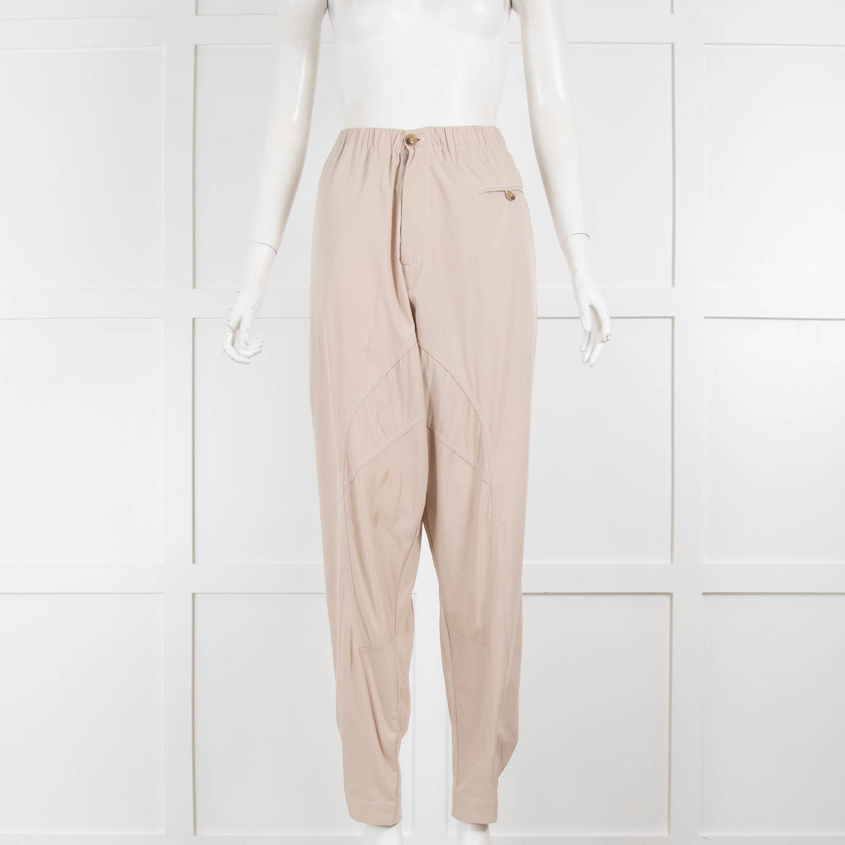 Bassike Beige Parachute Pants