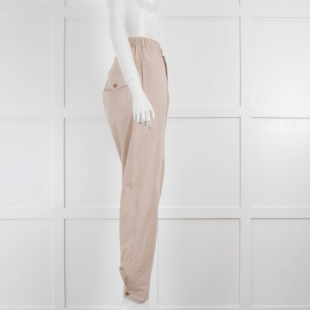 Bassike Beige Parachute Pants