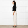 Me+Em Black Cotton Elasticated Cropped Top