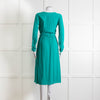 Patrizia Pepe Turquoise Frill Trim Belted Dress