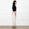 Me+Em Black Cotton Elasticated Cropped Top