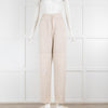 Amomento Beige Contrast Denim Joggers