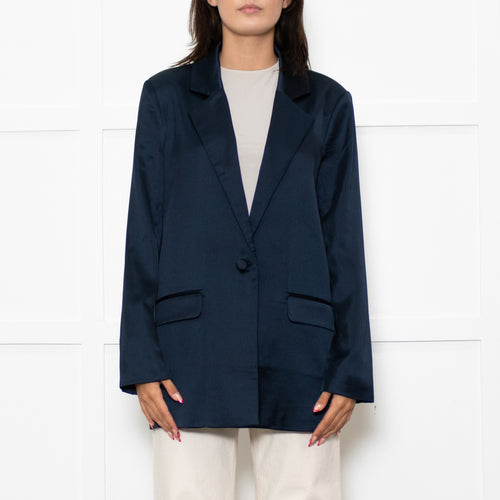 Second Female Midnight Blue Satin Jacket