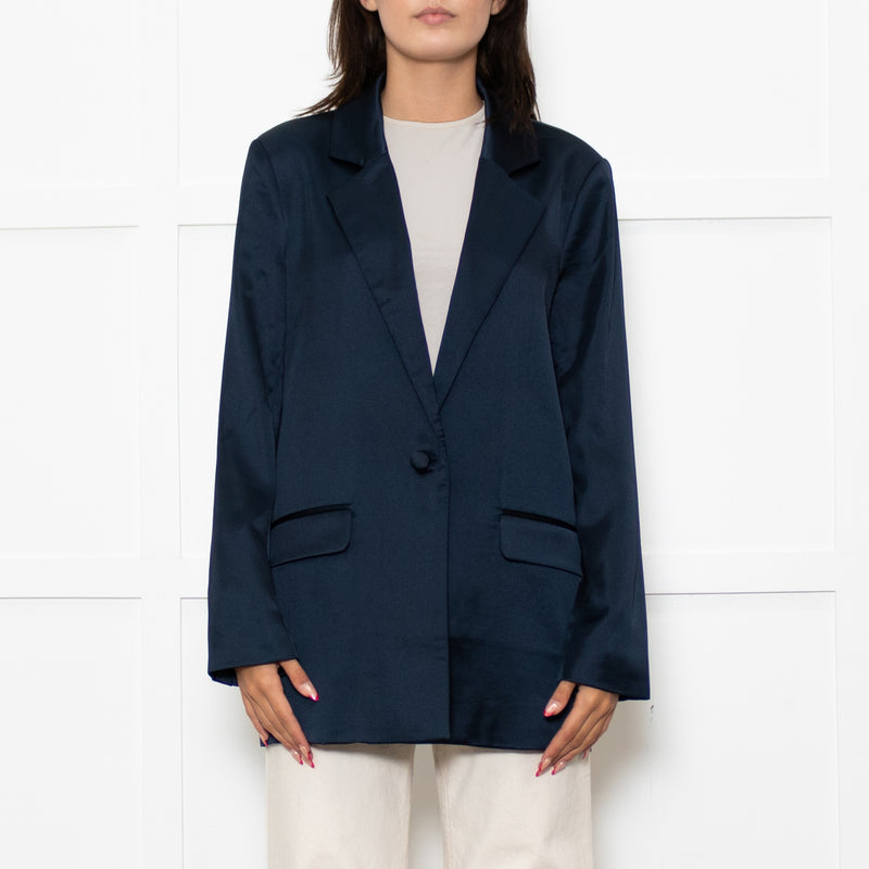 Second Female Midnight Blue Satin Jacket