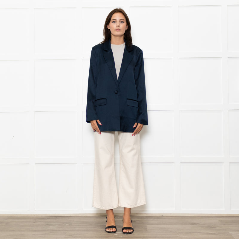 Second Female Midnight Blue Satin Jacket