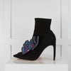 Sophia Webster Black Butterfly Suede Ankle Heeled Boots