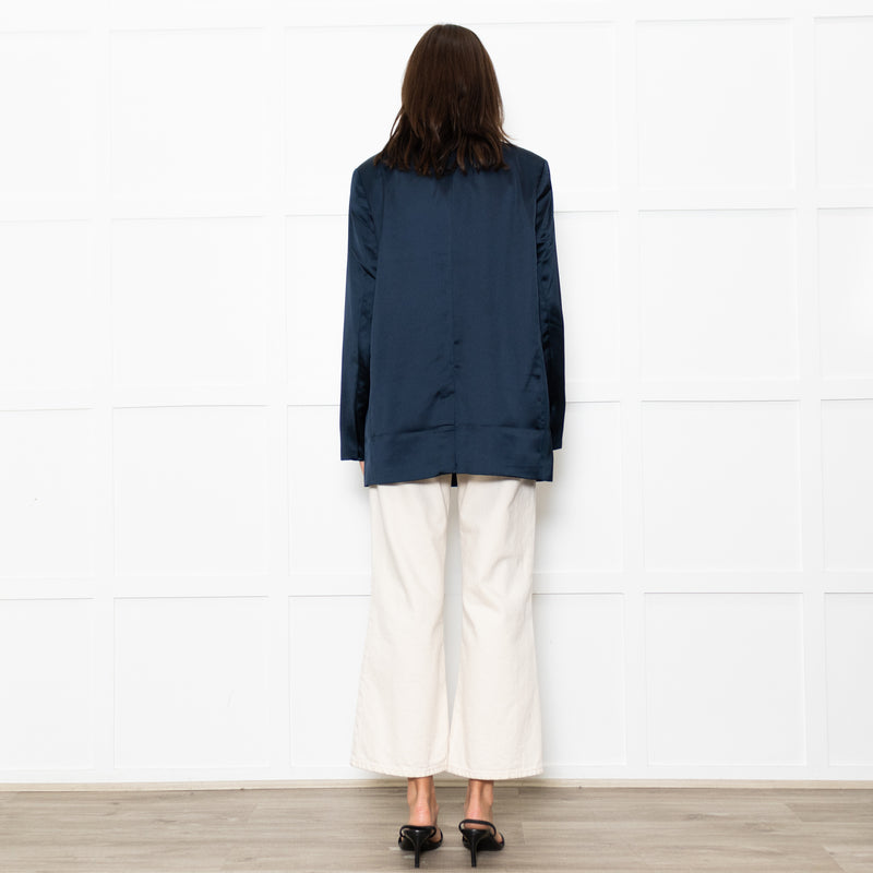 Second Female Midnight Blue Satin Jacket