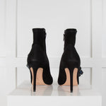 Sophia Webster Black Butterfly Suede Ankle Heeled Boots