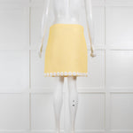 Boutique Moschino Yellow Applique Daisy Mini Skirt