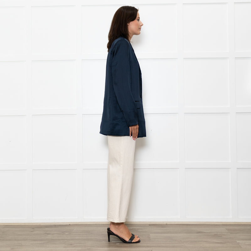 Second Female Midnight Blue Satin Jacket