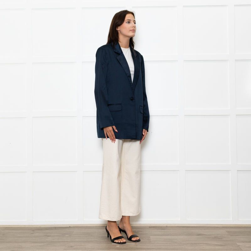 Second Female Midnight Blue Satin Jacket