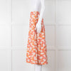 Three Graces Orange Cream Tiered Midi Skirt