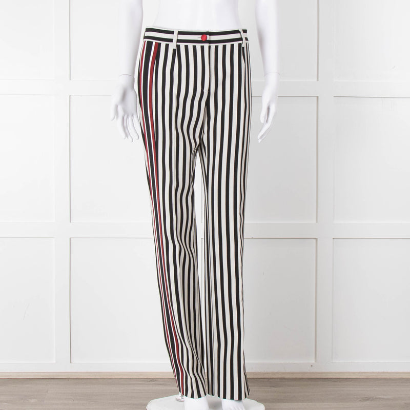 Dolce & Gabbana Black And White Stripped Trousers