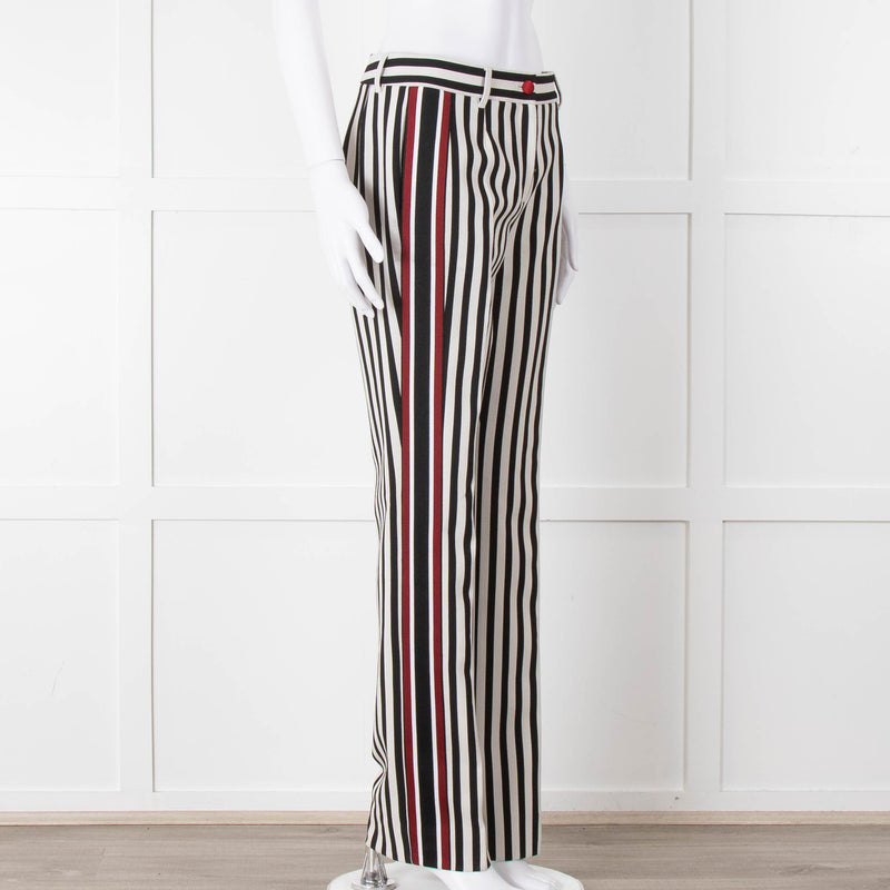 Dolce & Gabbana Black And White Stripped Trousers