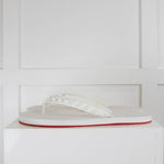 Christian Louboutin White Donna Flip Flops