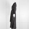 Diane Von Furstenberg Black White Star Print Cotton Blend Wrap Maxi Dress