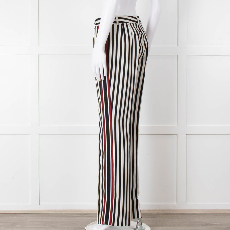 Dolce & Gabbana Black And White Stripped Trousers
