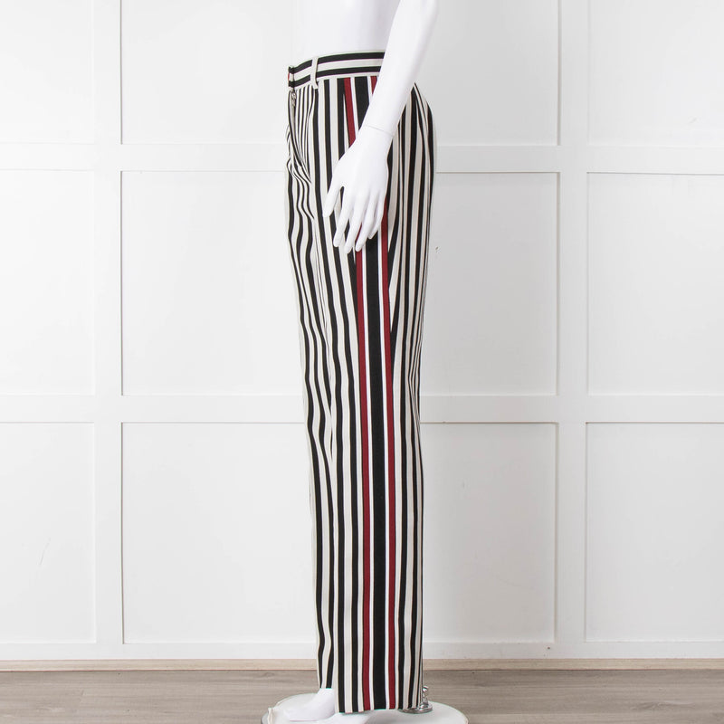 Dolce & Gabbana Black And White Stripped Trousers