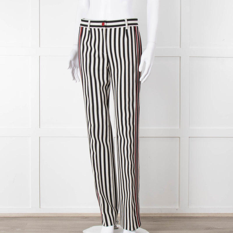 Dolce & Gabbana Black And White Stripped Trousers