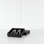 David Koma Silver Irregular Crystal Chandelier Clip-on  Earrings