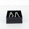 David Koma Silver Irregular Crystal Chandelier Clip-on  Earrings