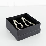 David Koma Silver Irregular Crystal Chandelier Clip-on  Earrings
