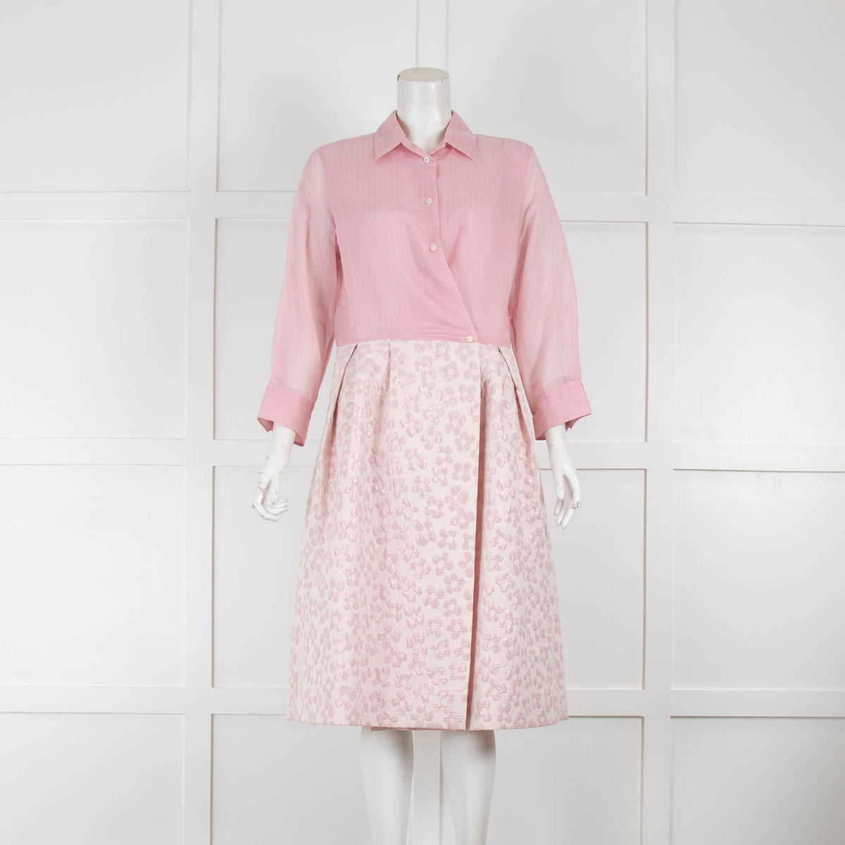 Sara Roka Pink Shirt Top Dress