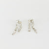 David Koma Silver Irregular Crystal Chandelier Clip-on  Earrings