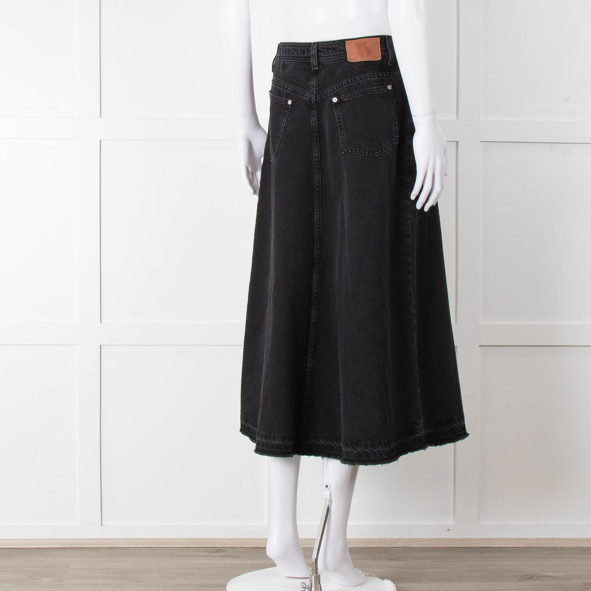 BA & SH Black Denim A Line Skirt