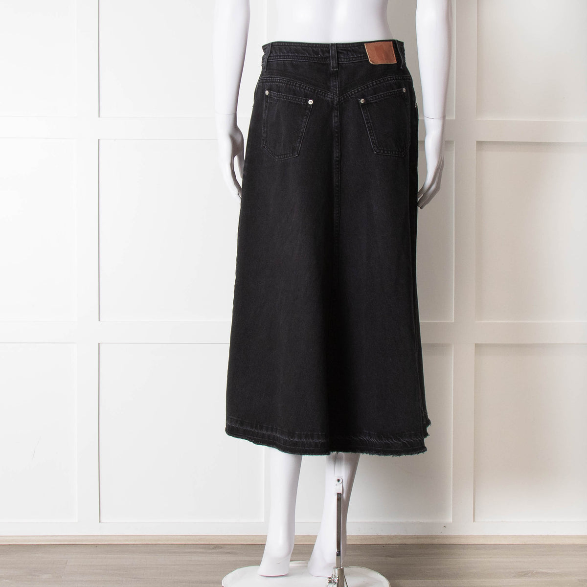 BA & SH Black Denim A Line Skirt