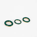 Charlotte Chesnais Trio Green Enamel Rings