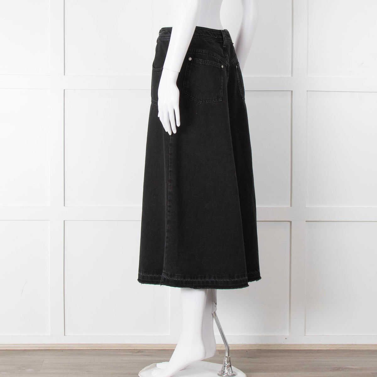 BA & SH Black Denim A Line Skirt