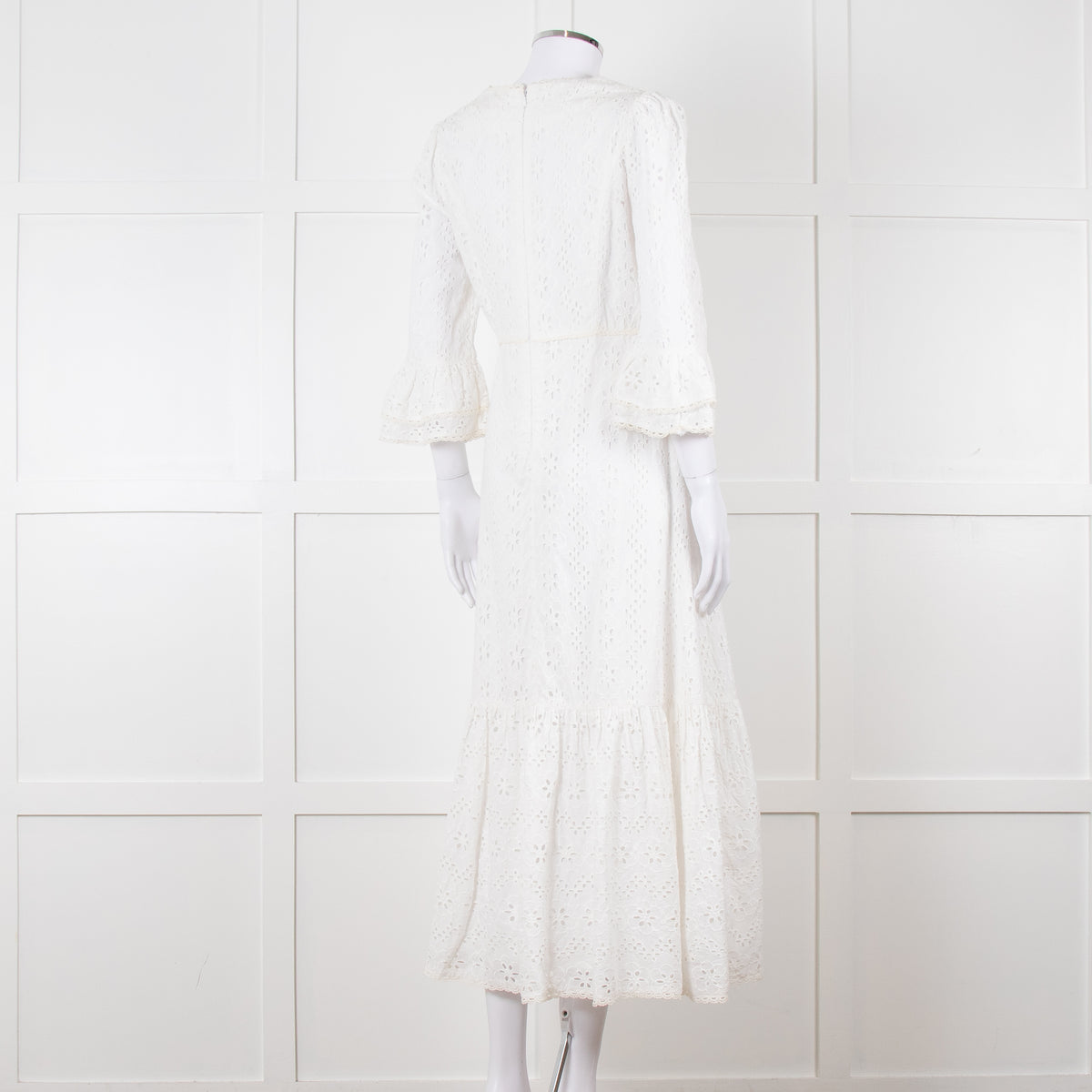 Aspiga White Cotton Midi Dress