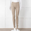 Joseph Beige Leather Stretchy Leggings