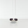 Nue Studio + Linda Farrow White Gold Crystals Oversized Sunglasses