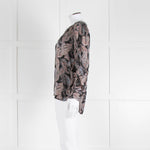 Dea Kudibal Stacey Silk Black Grey Pink Paisley Print  Blouse