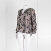 Dea Kudibal Stacey Silk Black Grey Pink Paisley Print  Blouse