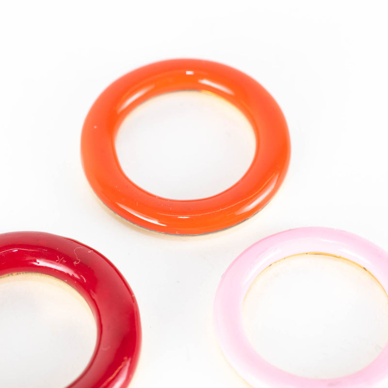 Charlotte Chesnais Pink Trio Enamel Rings