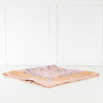 Aspinal Of London Pale Pink Beige Silk Square Scarf