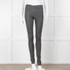 Joseph Grey Leather Stretchy Leggings